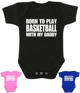Born To Play Baseball With My Daddy' Bodysuit