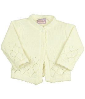 Girls Cream Knitted Cardigan