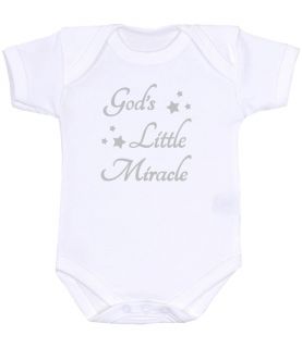 'God's Little Miracle' White Bodysuit