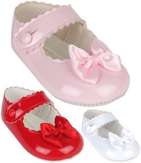 BayPods Baby Girls Bow Pram Shoes