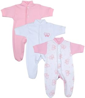 Pink Premature Sleepsuits 3 Pack