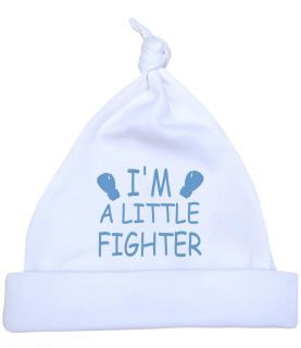 Little Fighter' Blue Knotted Hat
