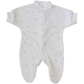 Single Premature Sleepsuit-Grey Moon & Stars-Up to 1.5lbs
