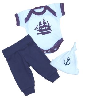 Nautical Premature Baby Outfit 