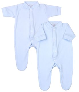 2 Pack of Premature Sleepsuits Blue
