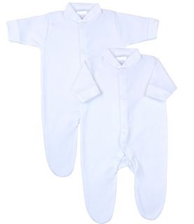 White Premature Sleepsuits 2 Pack