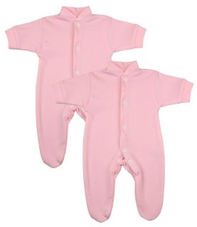 2 Pack of Premature Sleepsuits Pink