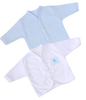 2 Pack Baby Cotton Cardigans in Blue Teddy Design Prem & Newborn+ Sizes