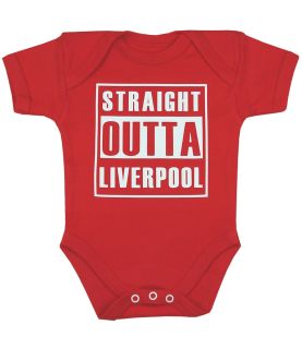 'Straight Outta Liverpool' Red Bodysuit
