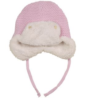 Baby Girl's Waffle Knit Trapper Hat