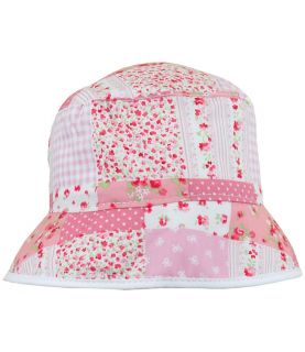 Baby Girls Pink Patchwork Summer Bucket Hat