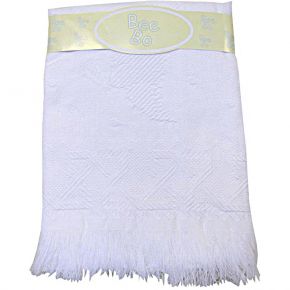 Large Soft Acrylic Baby Blanket / Shawl - Ducks 122 x 122cm-White