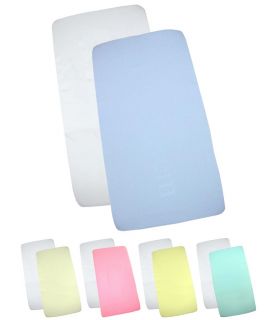 84 x 43cm Pack of 2 Fitted Crib Sheets
