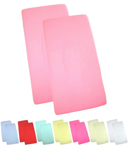 84 x 43cm Pack of 2 Fitted Crib Sheets
